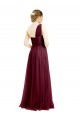 Sleeveless Burgundy A-Line Tulle One Shoulder Semi Formal Evening Dress / Bridesmaid Dress Lincoln