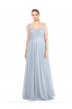 Sleeveless Light Sky Blue A-Line Spaghetti Straps Evening Gown / Bridesmaid Dress Lincoln