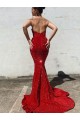 Sleeveless Burgundy Mermaid Sweetheart Prom Dress / Evening Gown Lincoln