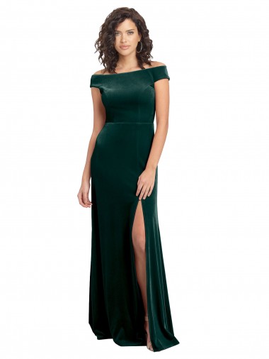 Cap Sleeves Dark Green A-Line Square Neck Formal Evening Gown / Prom Dress / Bridesmaid Dress Lincoln