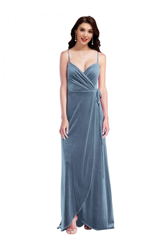 Sleeveless Dusty Blue Low Back A-Line Sweetheart Semi Formal Evening Dress / Prom Dress / Bridesmaid Dress Lincoln