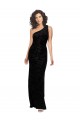 Sleeveless Black Sheath One Shoulder Bridesmaid Dresses Lincoln