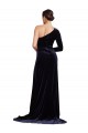 Long Sleeves Dark Navy A-Line One Shoulder Formal Evening Gown / Prom Dress / Bridesmaid Dress Lincoln