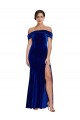 Sleeveless Royal Blue Mermaid Off the Shoulder Formal Evening Gown / Prom Dress / Bridesmaid Dress Lincoln